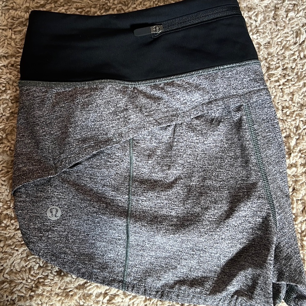 Grey and black lululemon shorts